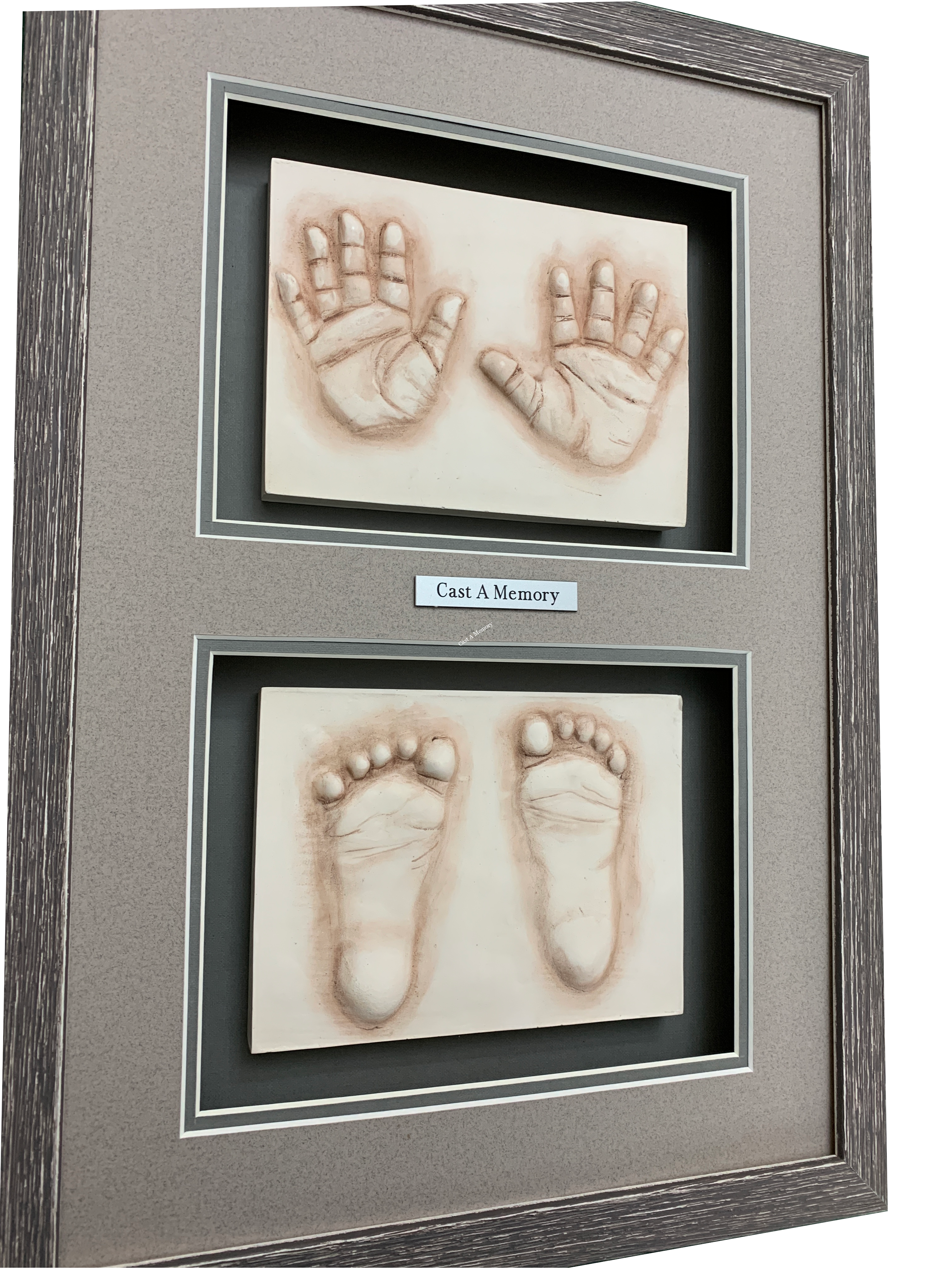 Baby hand deals and foot impressions