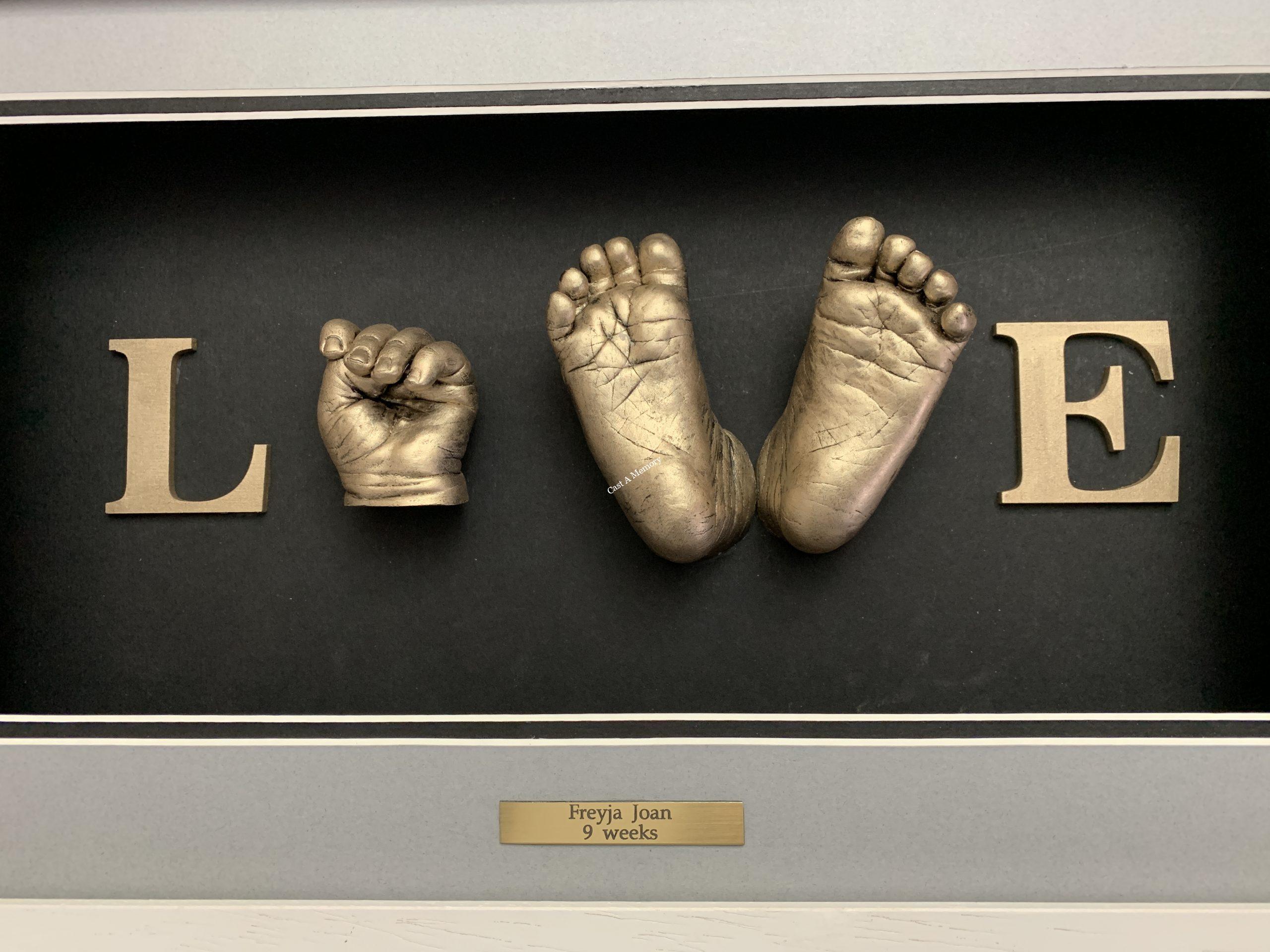 Baby love cast with feet and hands
