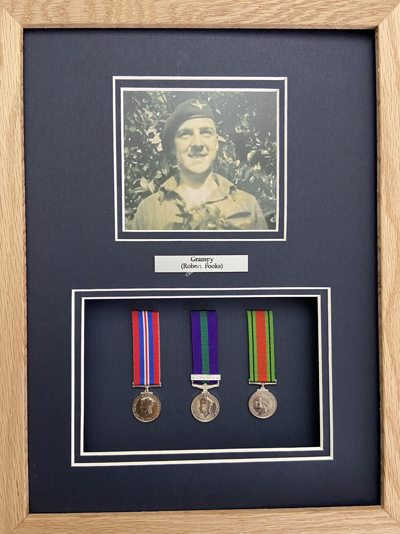 war medal framing