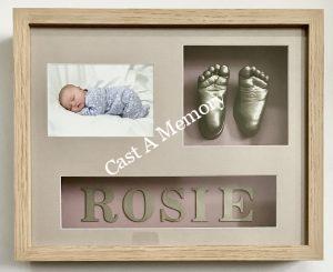 Baby feet casting framed