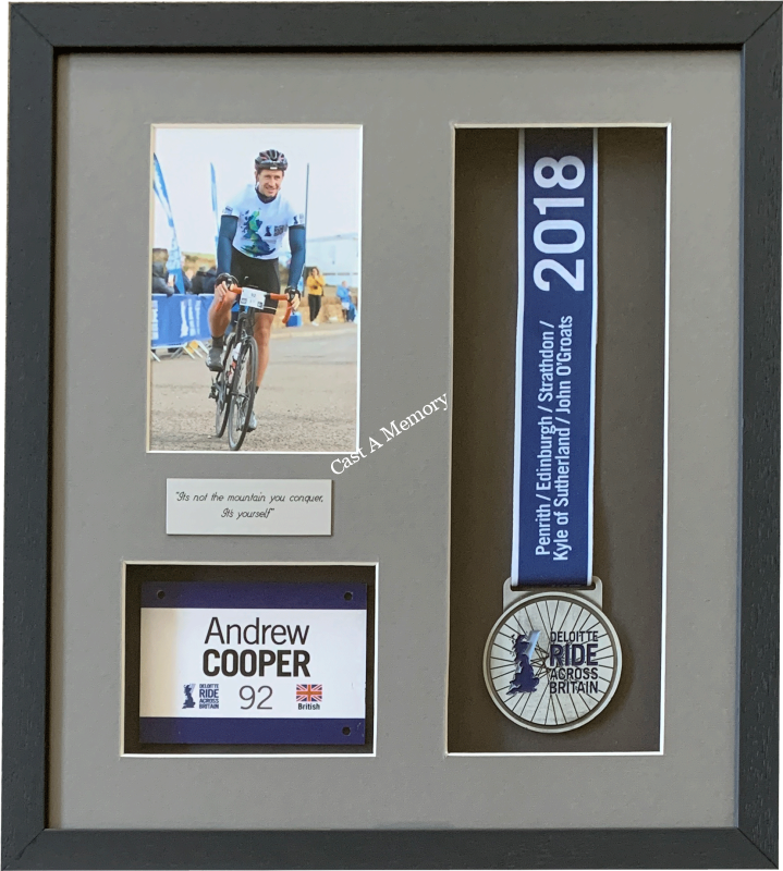 Sports Medal framed with photo