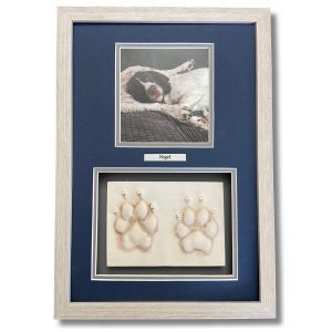 DOG PAW PRINTS MEMORIAL KEEPSAKE