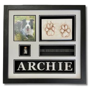Dog memorial paw print keepsake