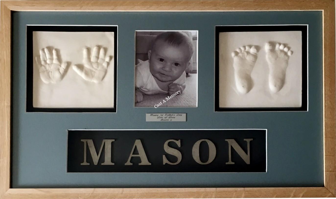 baby hands and feet clay impressions with photo