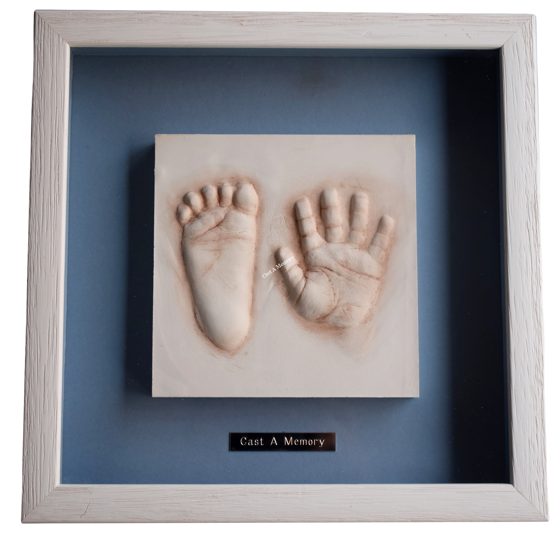 baby hand and foot clay impression framed keepsake