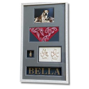 Dog pawprint keepsake