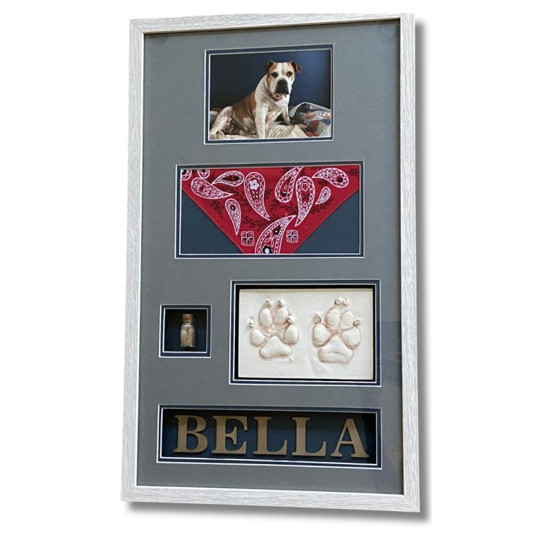 Dog pawprint keepsake