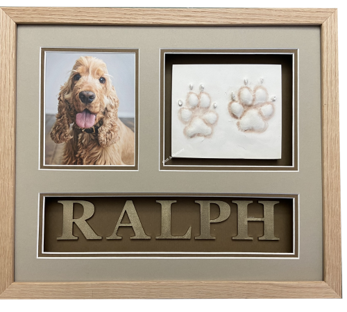Memorial dog clay print impressions