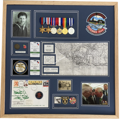 war medal framing