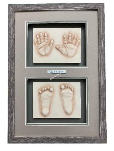 Baby clay foot print impressions