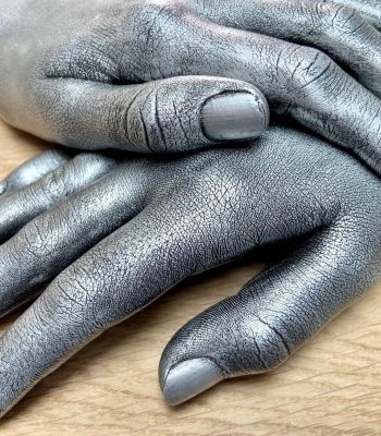 Two hands and feet with photo - Cast A Memory