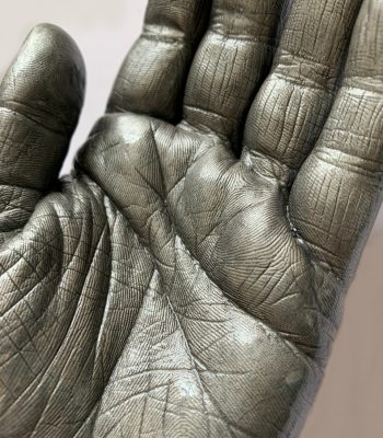close up of hand life cast