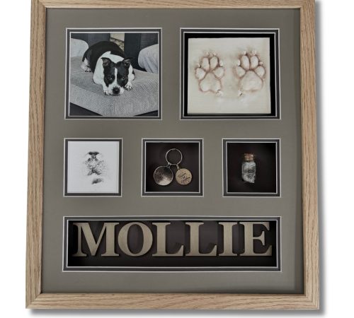 Dog memorial clay print keepsake