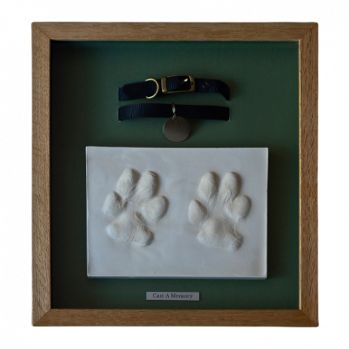 paw print with collar framed