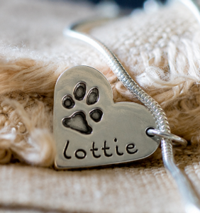 dog paw print personalised jewellery